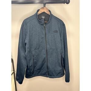 The North Face Men's Full Zip Lightweight Stand-Up Collar Jacket XL Blue Black